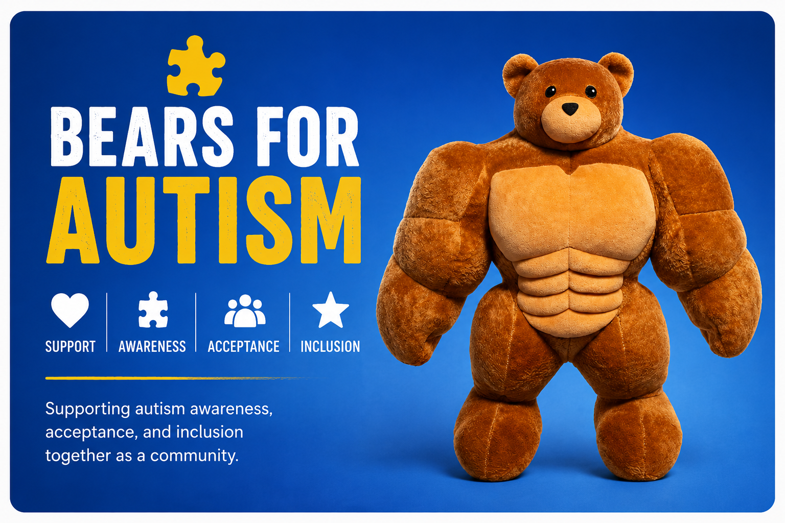 Bears for Autism  Support Autism Awareness with the Muscle Bear Factory