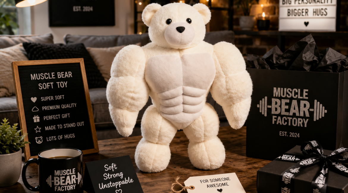 Muscle bear soft toys